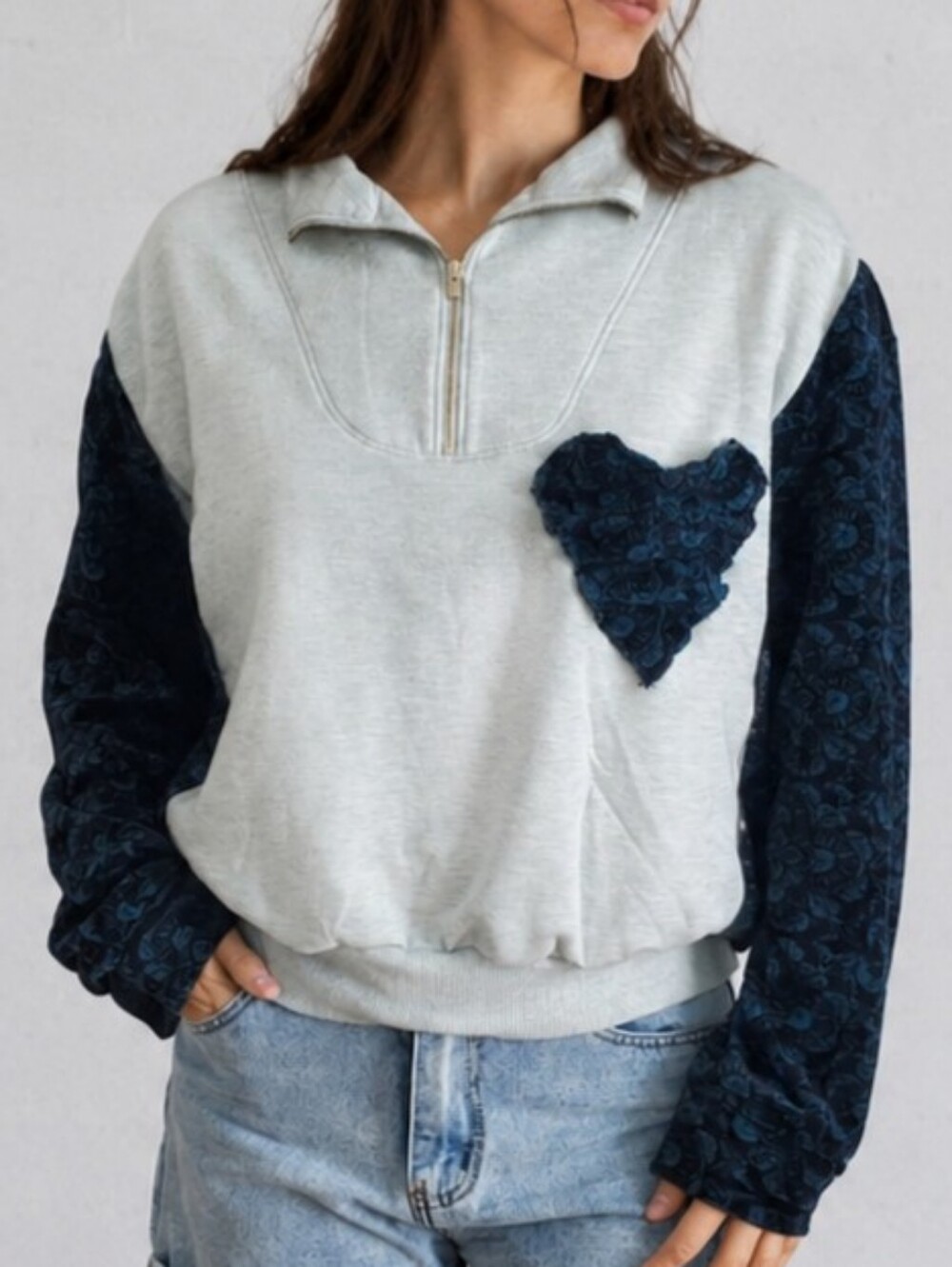 Upcycled- Evergreen Shadow Half Zip